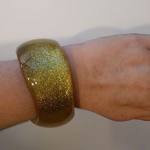 Gold glitter bangle